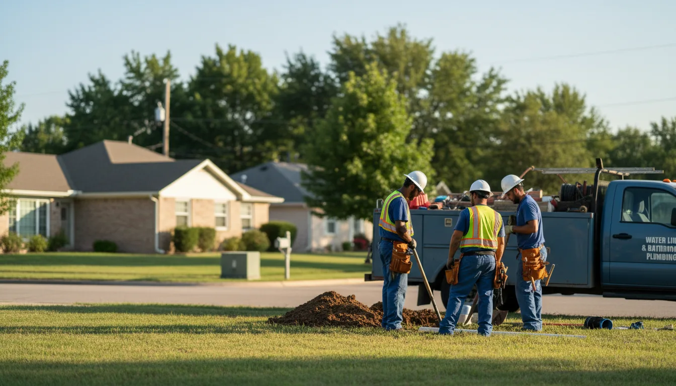 Residential water line and bathroom plumbing service in Brookfield, MA